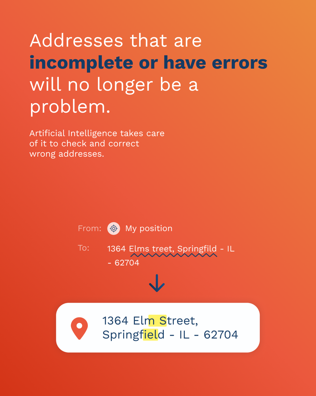Artificial Intelligence for address optimisation