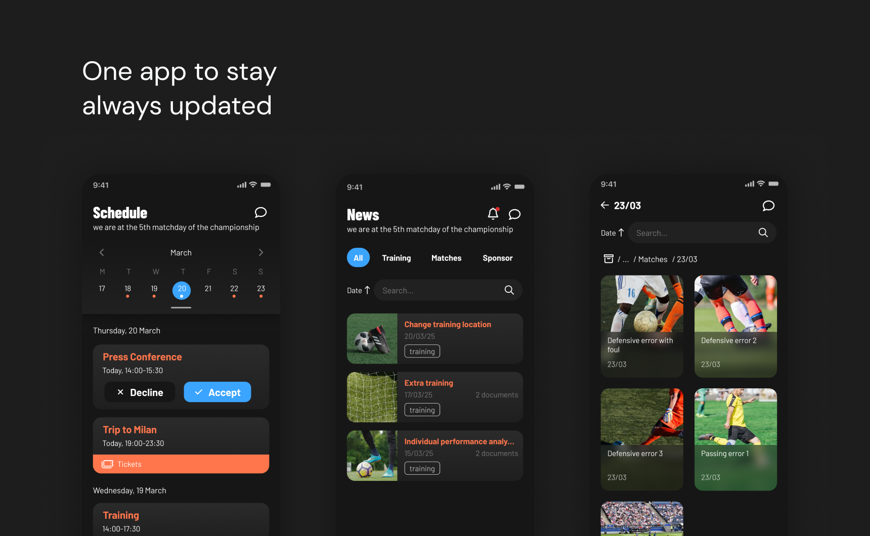 Klub is the software to manage sports team