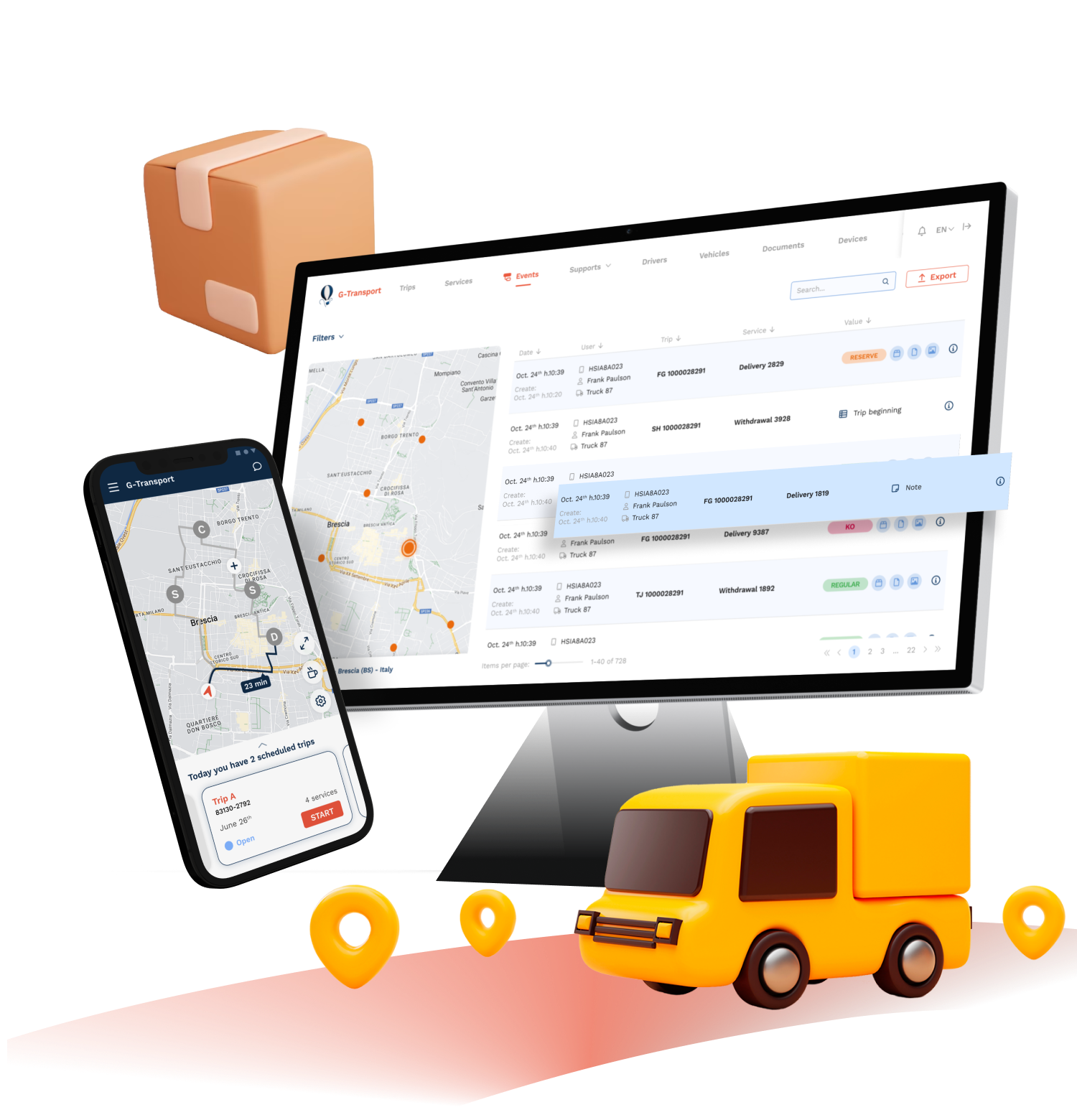 Software per logistica e trasporti G-Transport