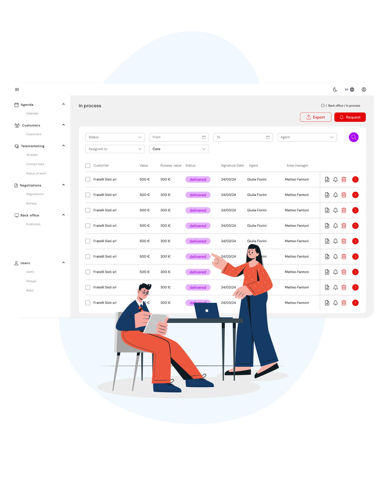 Valore clienti G-CRM